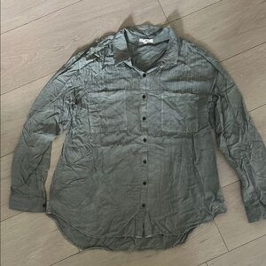 Green Button-Up Shirt